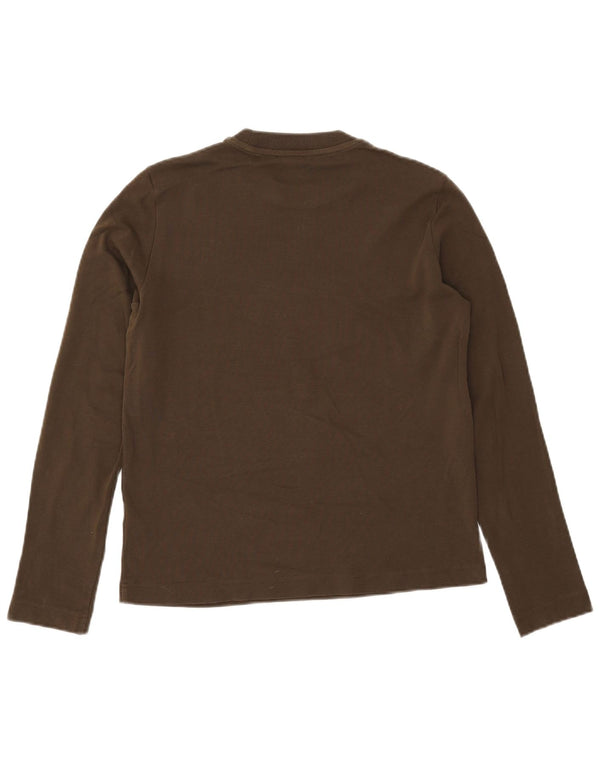 MASSIMO DUTTI Mens Top Long Sleeve XS Khaki Cotton