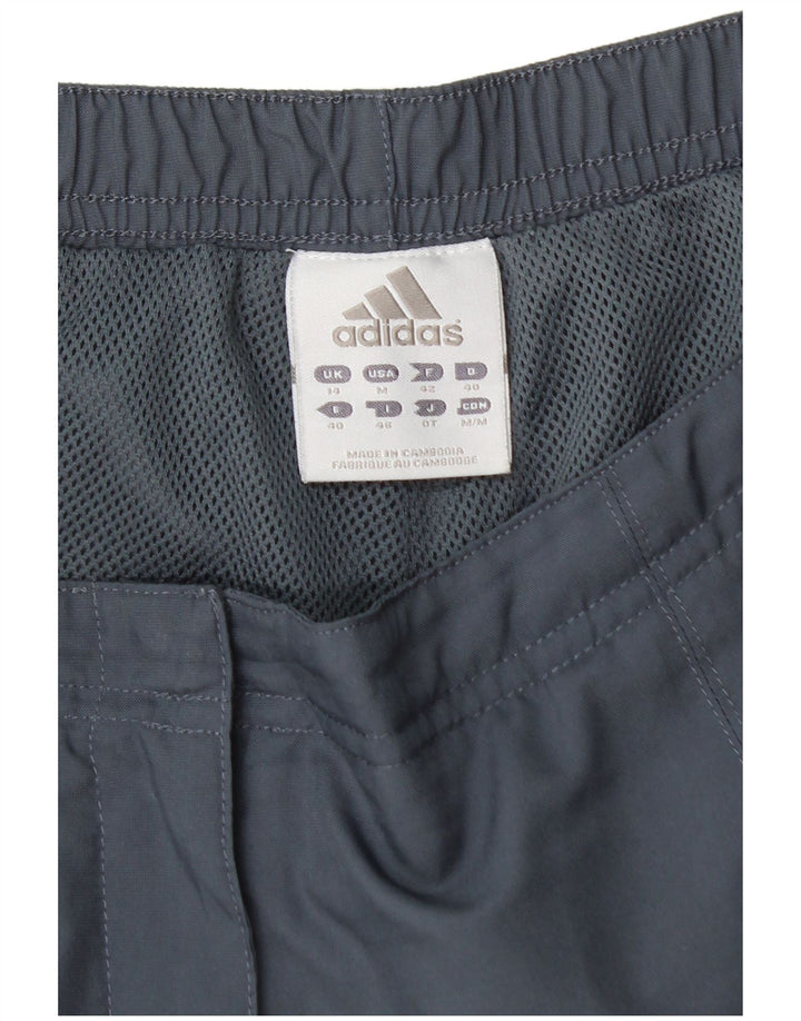 ADIDAS Ženske Capri Cargo Trenirke Hlače UK 14 Srednje sivi poliester