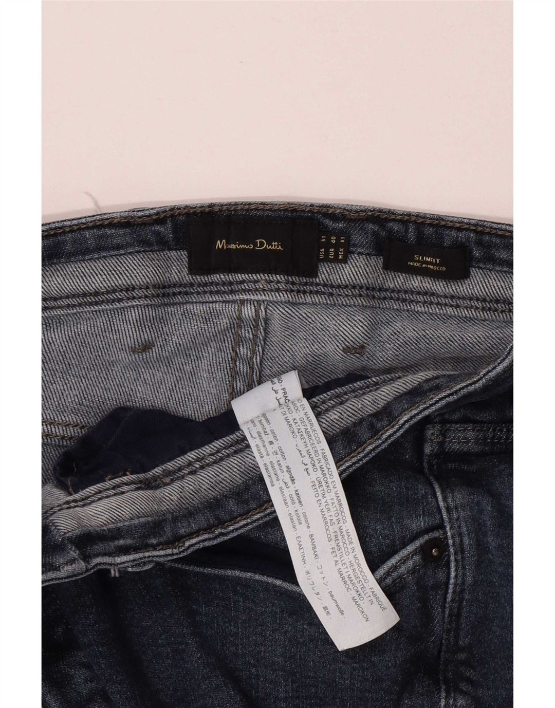 Muške uske traperice Massimo Dutti W31 L29 plavi pamuk