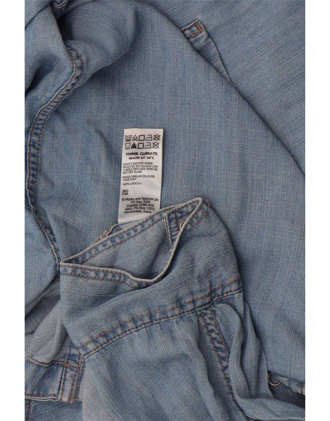 Marks & Spencer ženska traper košulja UK 18 XL plavi liocel