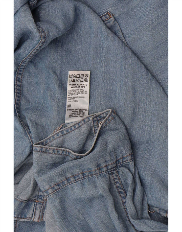 Marks & Spencer ženska traper košulja UK 18 XL plavi liocel