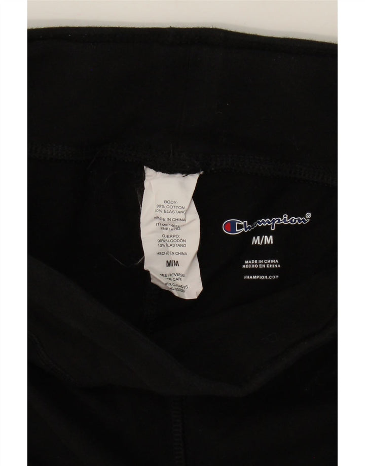 CHAMPION Womens Graphic Leggings UK 14 Medium  Black Cotton Vintage Champion and Second-Hand Champion from Messina Hembry 