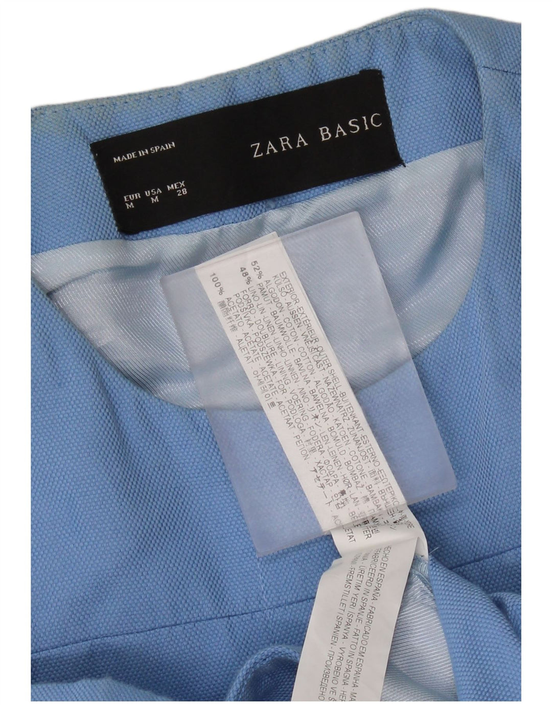 Zara ženski kaput UK 12 srednje plavi pamuk