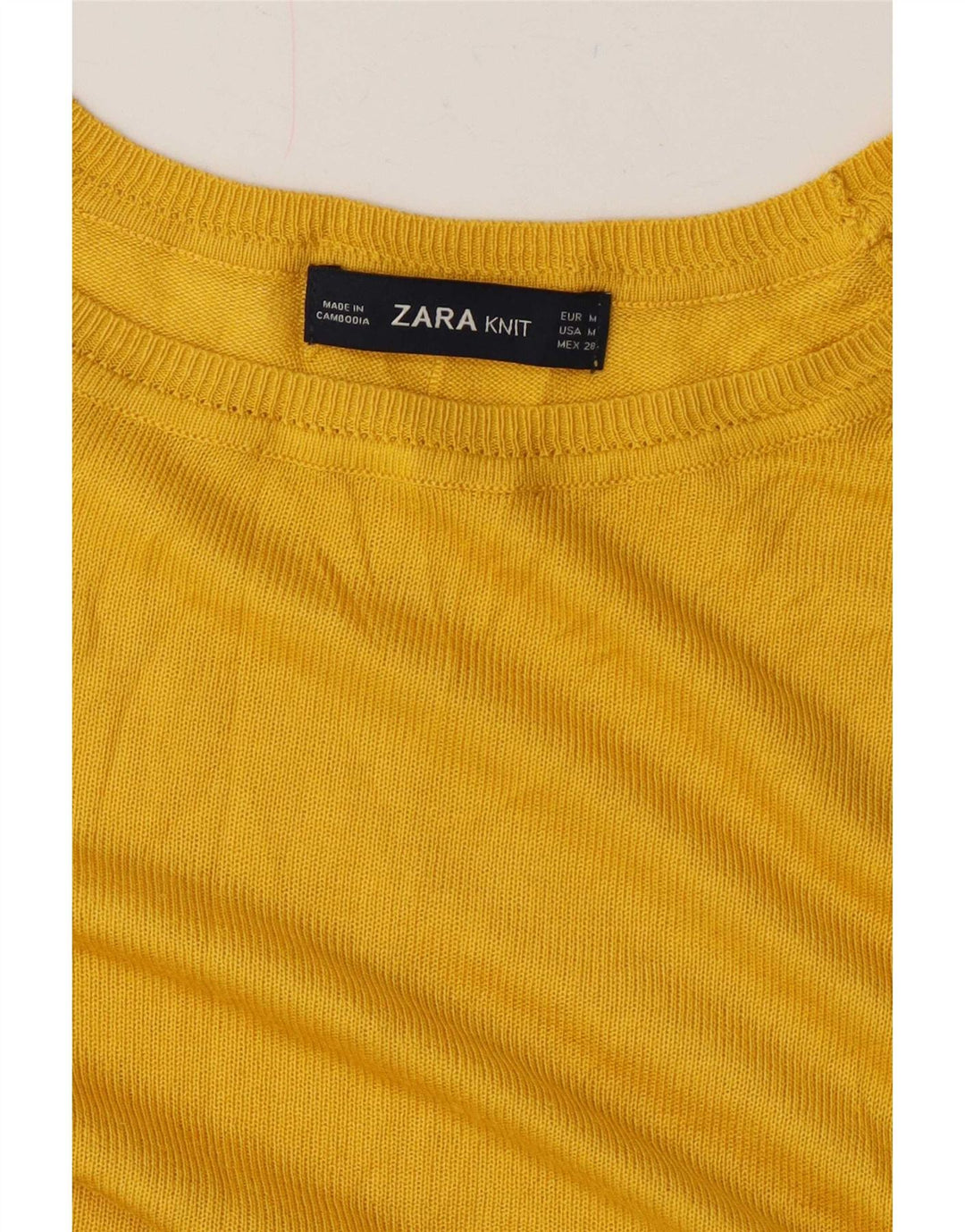Zara ženski pulover s velikim izrezom UK 14 Srednje žuta