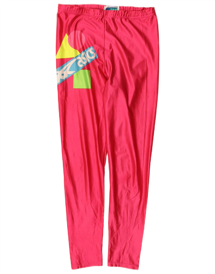 Asics Girls Graphic Leggings 13-14 Years Large Pink Poliester