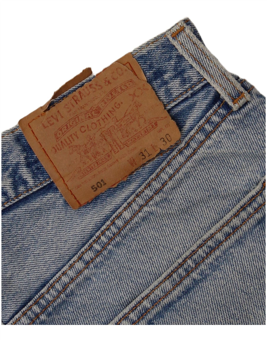 Levi's ženska 501 opuštena mini traper suknja W31 srednje plavi pamuk
