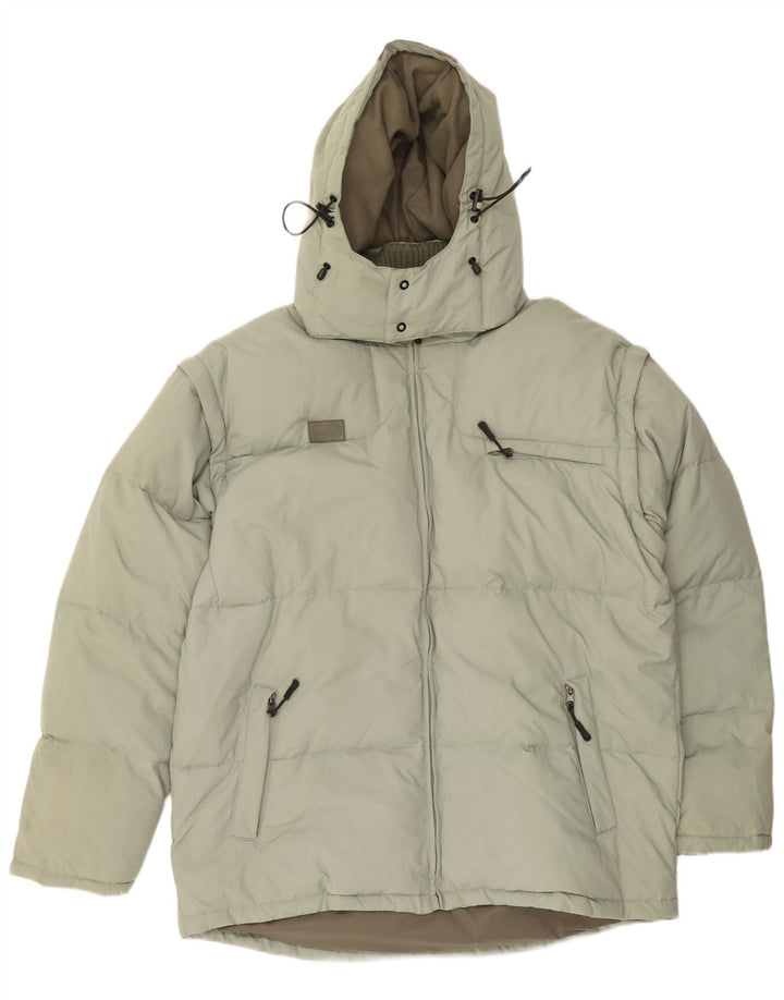 Muška podstavljena jakna s kapuljačom Fila UK 44 2XL blok zelene boje