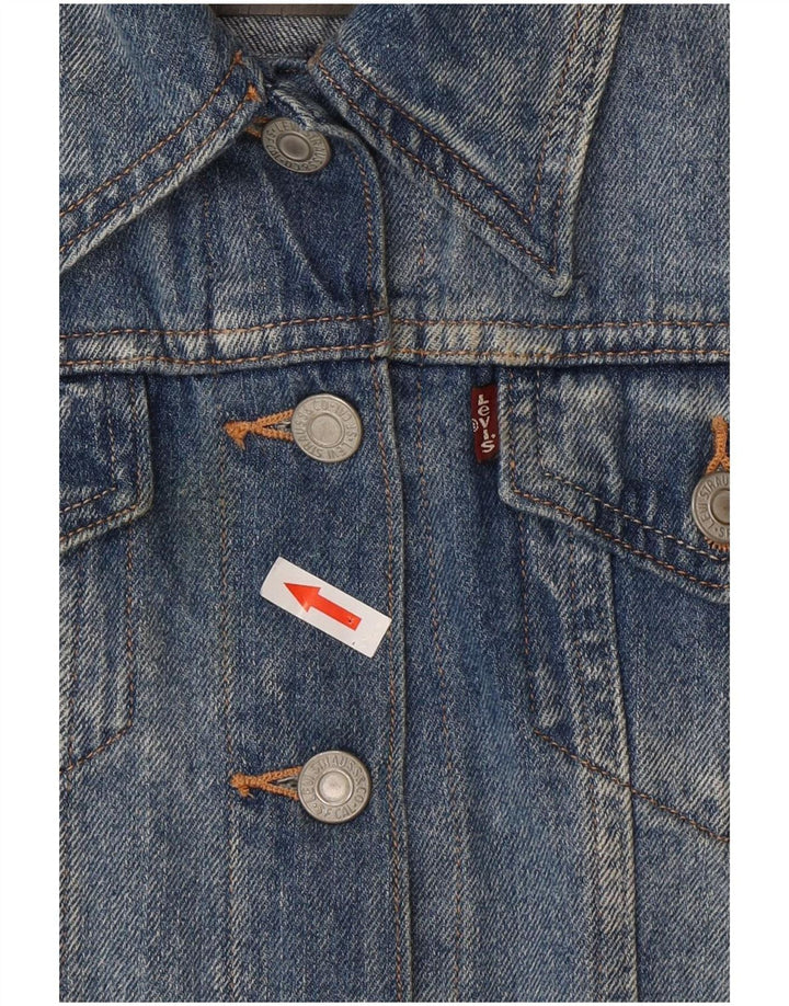 Levi's Ženska kratke traper majice UK 12 Srednje plavi pamuk