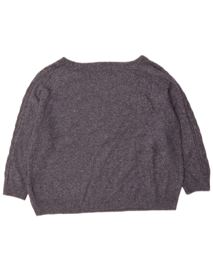 Marks & Spencer ženski džemper s veznim izrezom UK 14 Veliki tamnoplavi