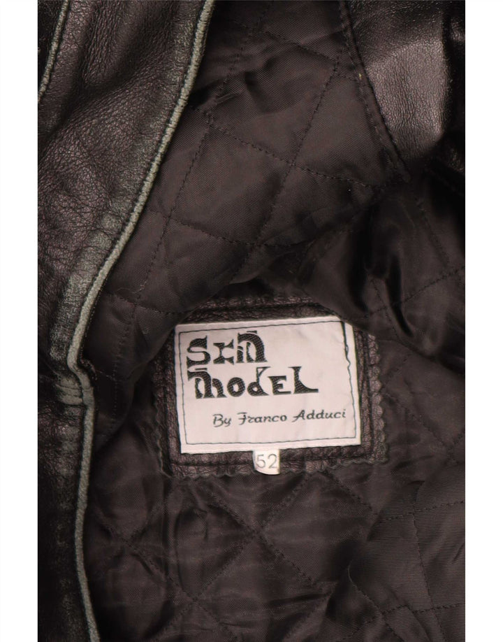 Vintage muška kožna jakna IT 52 XL crna
