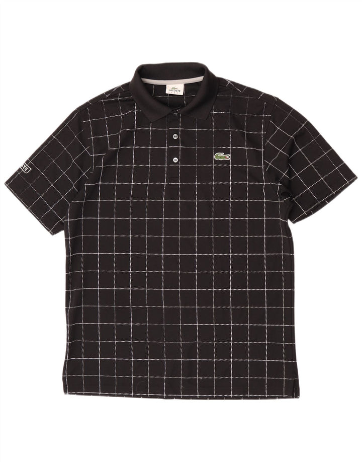 Lacoste muška polo majica veličina 4 srednje crna karirana poliester