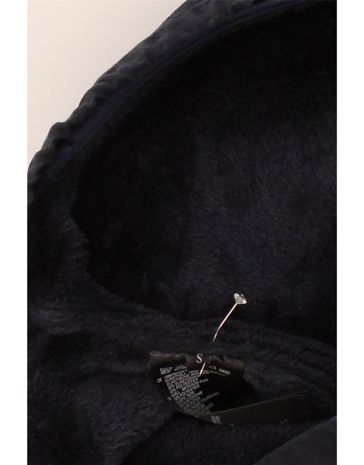 BRANDIT Mens Hooded Parka Jacket UK 36 Small Navy Blue Polyester Vintage Brandit and Second-Hand Brandit from Messina Hembry 