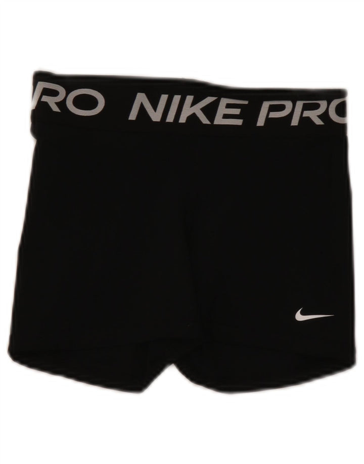 Nike Ženske Dri Fit Graphic Sport Shorts UK 8 Mali crni poliester
