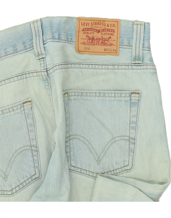 LEVI'S Muške 512 Bootcut traperice W33 L34 Plavi pamuk