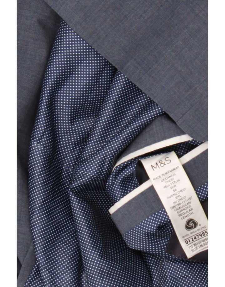 Marks & Spencer muška jakna sa 2 gumba UK 46 3XL plava vuna