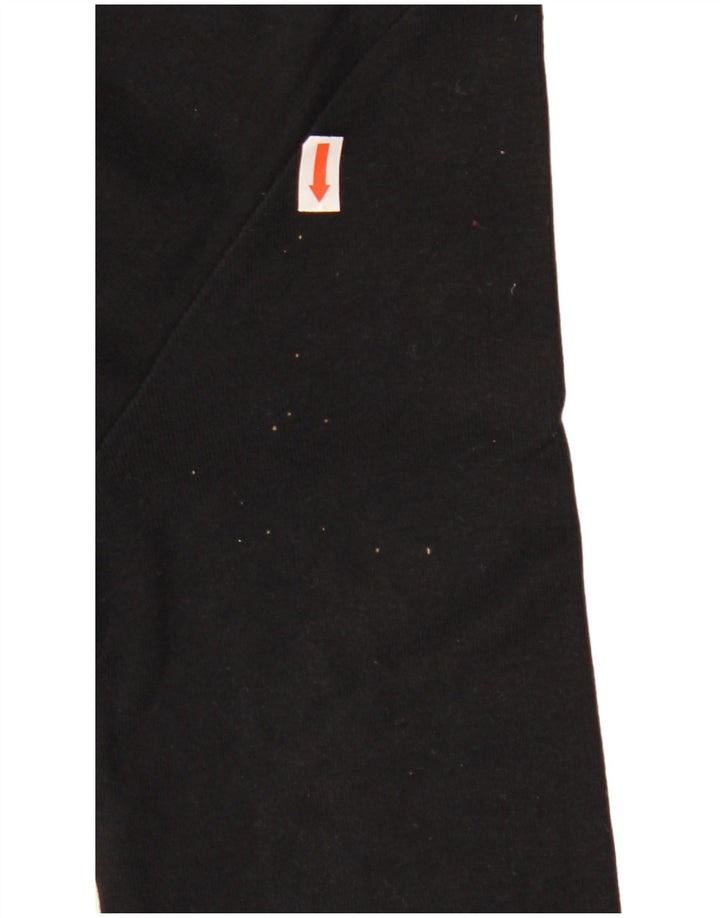 ARMANI JEANS Ženski top s 3/4 rukavima UK 12 srednje crni pamuk