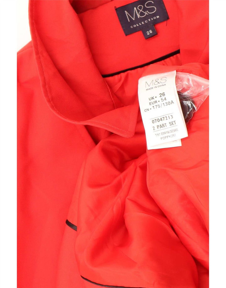 Marks & Spencer ženski trenč kaput UK 26 5XL crveni poliester