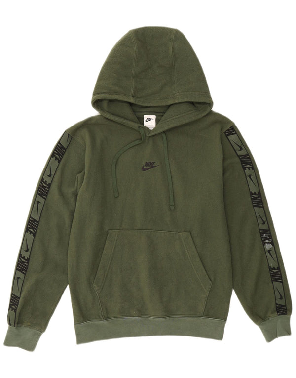 NIKE muški Therma-Fit grafički džemper od flisa s kapuljačom XS zeleni poliester