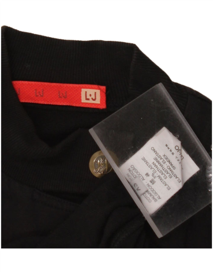 LIU JO Ženska skraćena jakna sa 4 gumba sako UK 6 XS crni pamuk