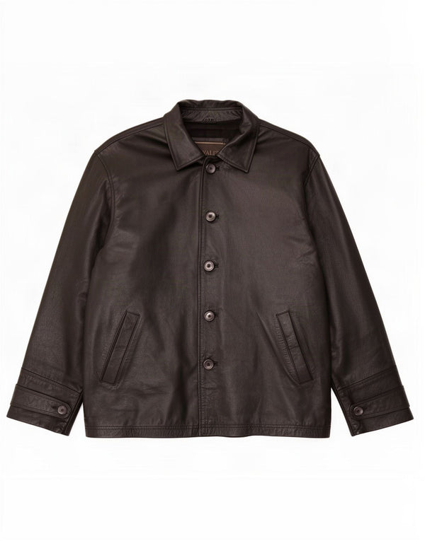 Vintage Mens Leather Jacket UK 40 Large Black