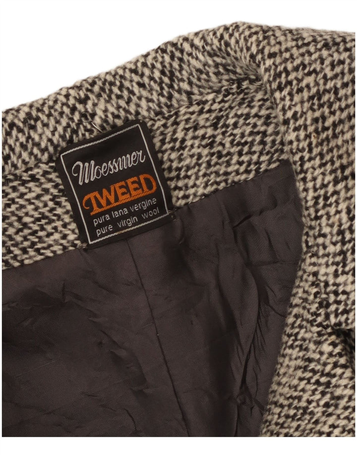 Moessmer ženski graškasti kaput UK 14 Srednje siva djevičanska vuna