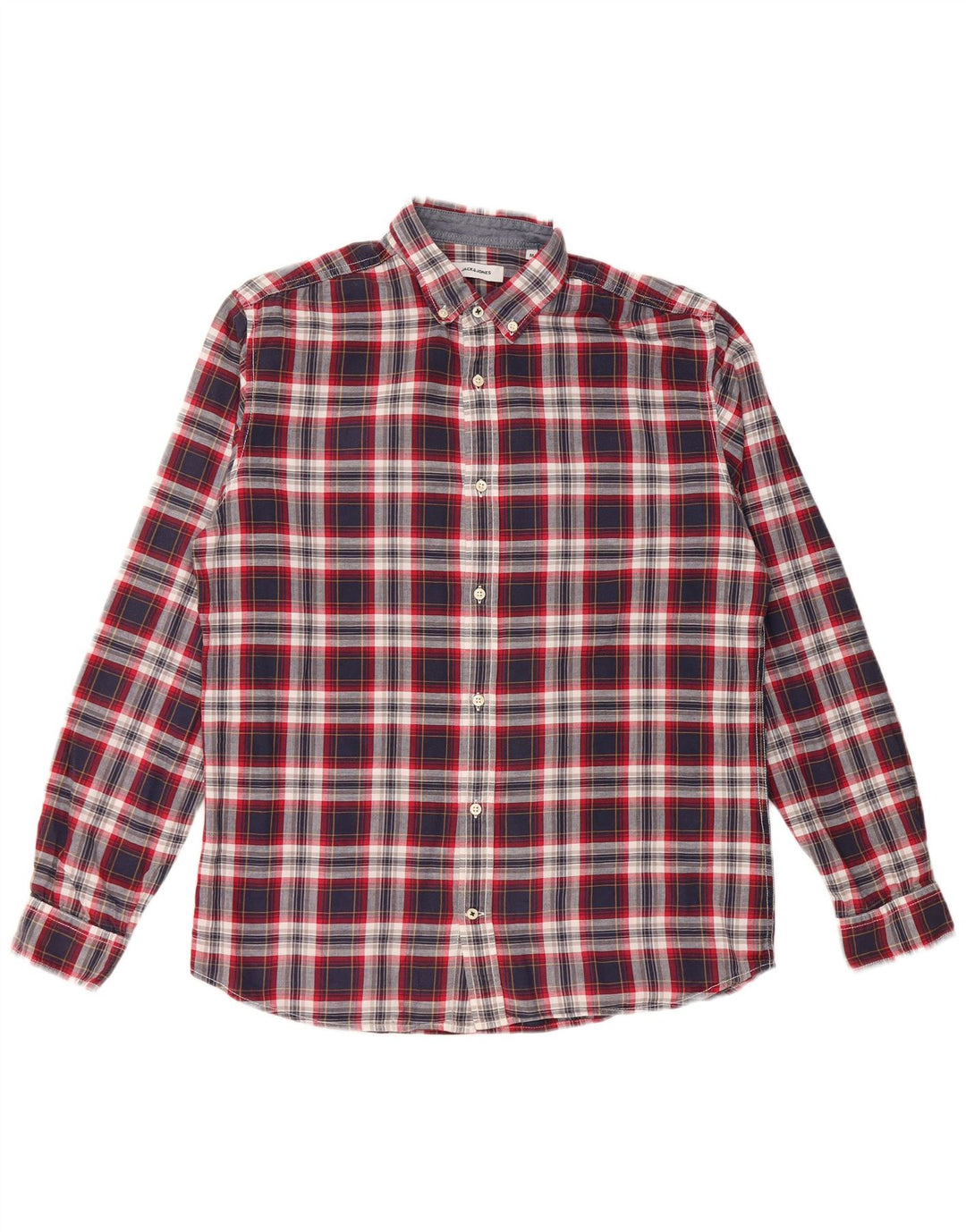 JACK & JONES Muška košulja Srednja tamnoplava karirana pamuk