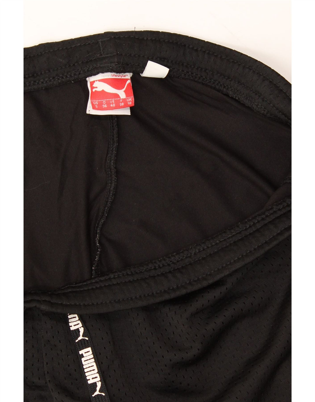 PUMA Womens Sport Shorts UK 10 Small Black Vintage Puma and Second-Hand Puma from Messina Hembry 