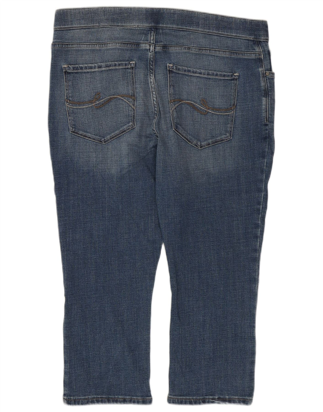 LEE Ženske Capri Jegging traperice srednjeg rasta US 16 2XL W38 L21 Plavi pamuk