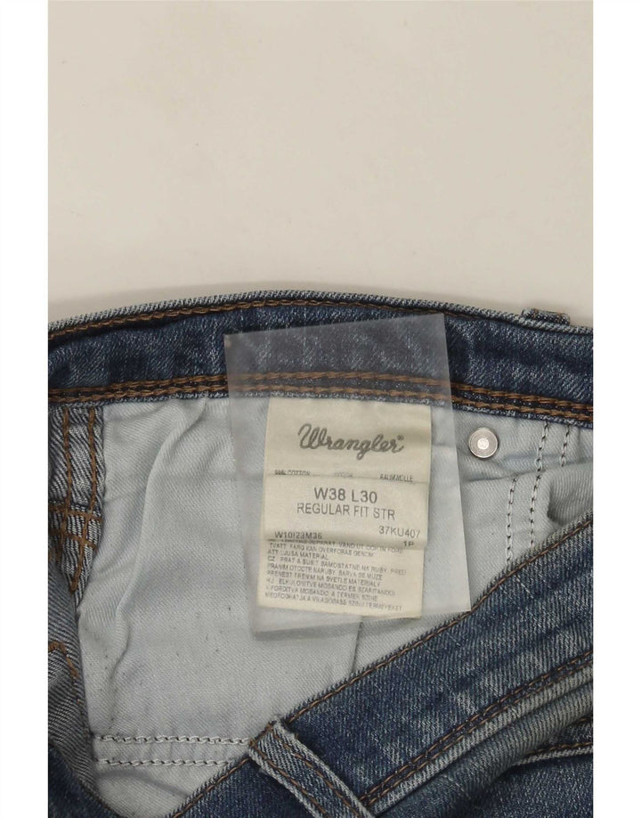 Wrangler muške ravne traperice regularnog kroja W38 L30 plavi pamuk