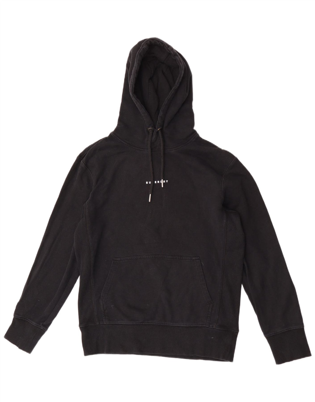 Superdry muška majica s kapuljačom Srednje crni pamuk