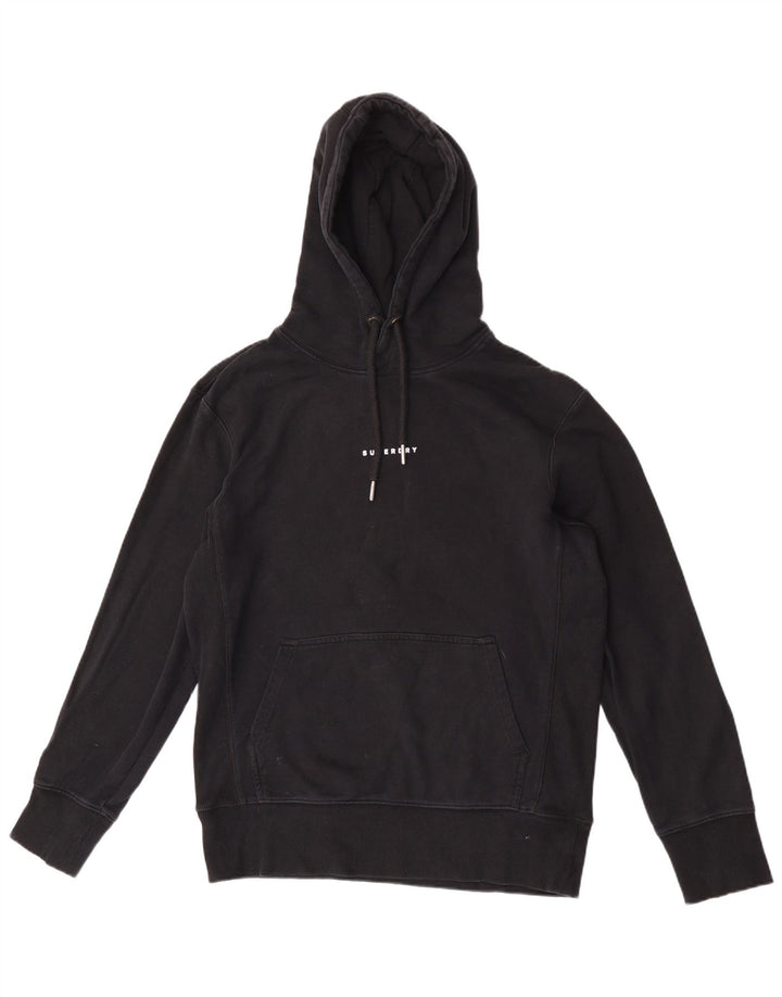 Superdry muška majica s kapuljačom Srednje crni pamuk