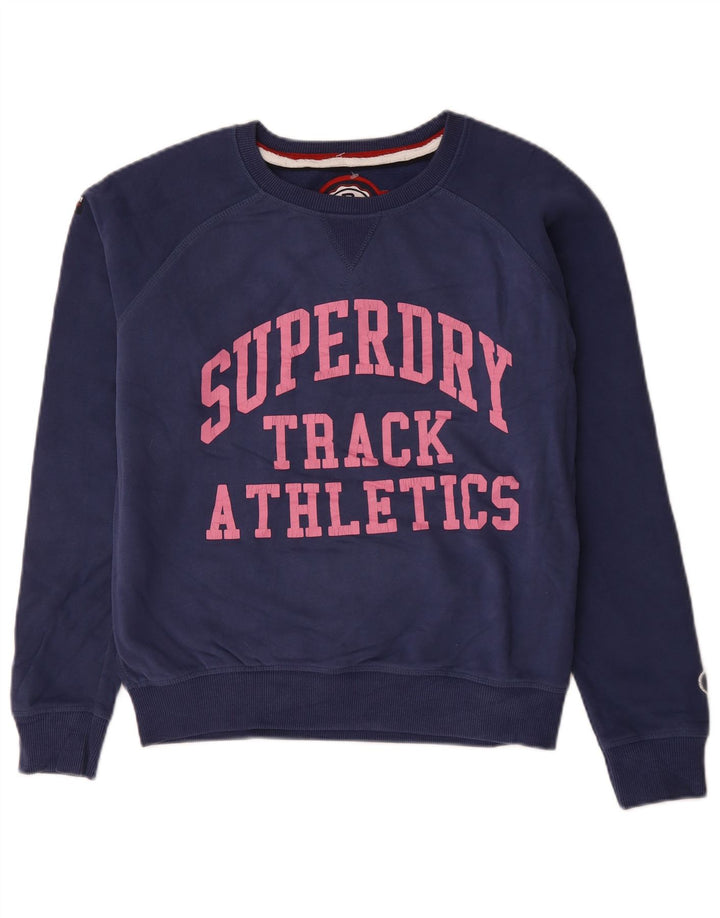 Superdry Ženska prekomjerna trenirka s grafičkim motivima UK 14 srednje tamnoplava
