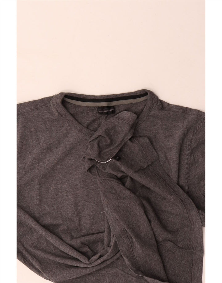 NAPAPIJRI muška grafička majica dugih rukava srednje sive boje