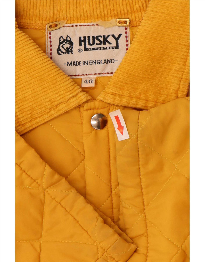 Muška prošivena jakna Husky UK 46 3XL žuti poliamid
