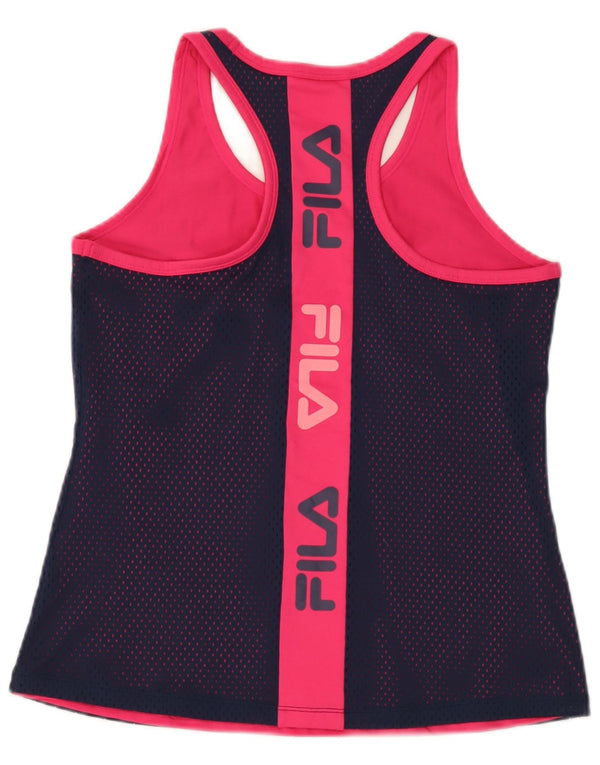 Fila ženski grafički prsluk UK 12 Medium tamnoplavi poliester u boji