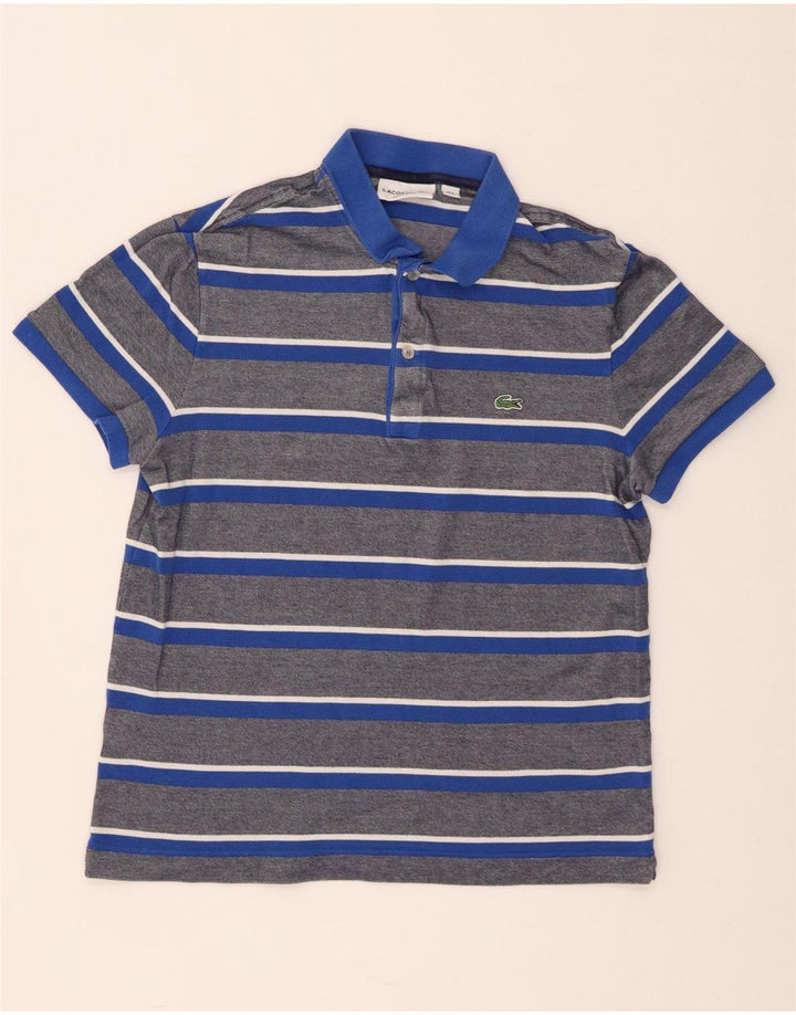 Lacoste muška polo majica standardnog kroja, veličina 4, srednje pamuk na plave pruge
