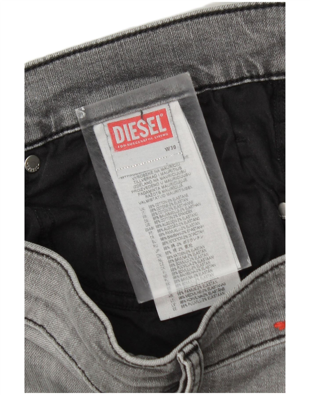 Diesel Muške uske traperice W30 L30 Sivi pamuk