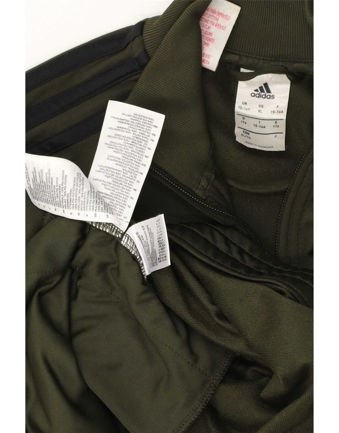 Adidas trenirka za dječake 15-16 godina zelena poliesterska jakna
