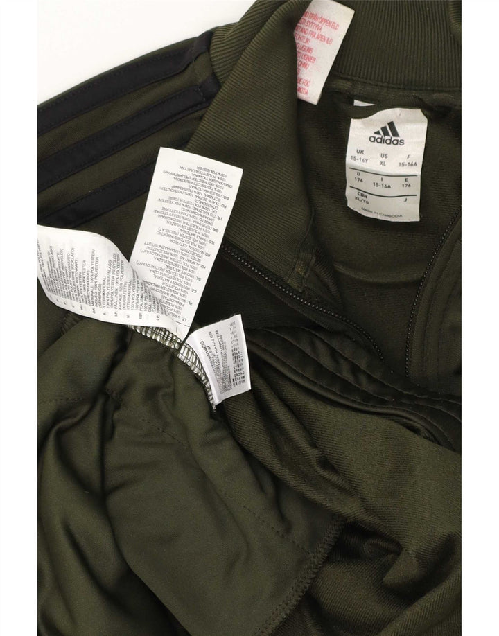 Adidas trenirka za dječake 15-16 godina zelena poliesterska jakna