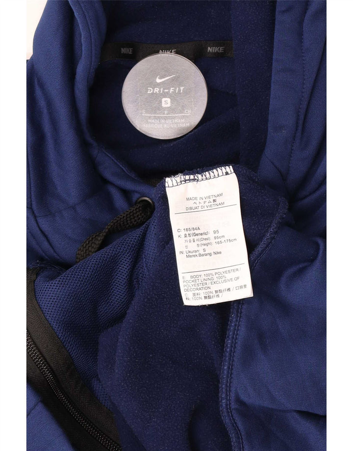 Mali muški pulover s kapuljačom Dri Fit i tamnoplavi poliester