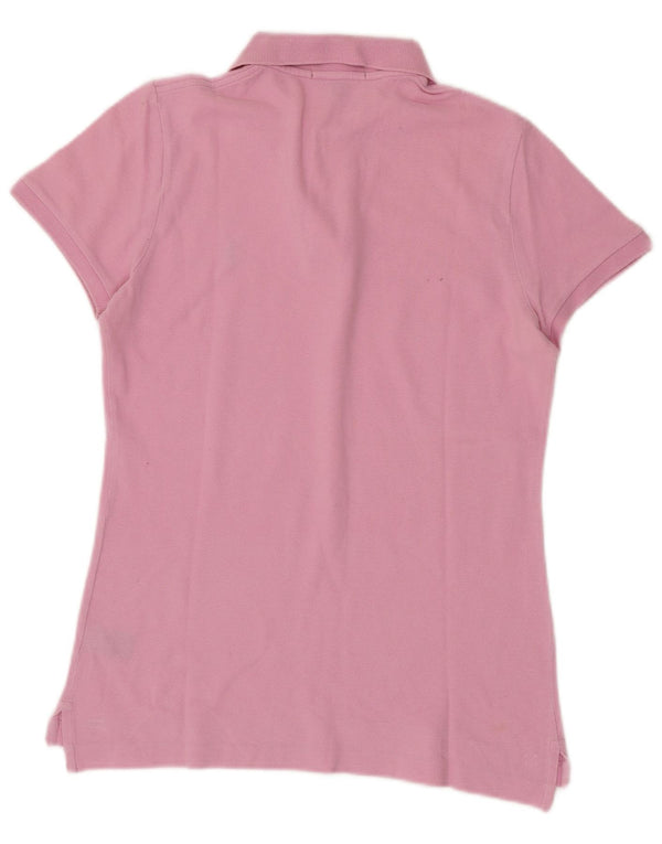 Ralph Lauren ženska uska polo majica UK 12 srednje ružičasti pamuk