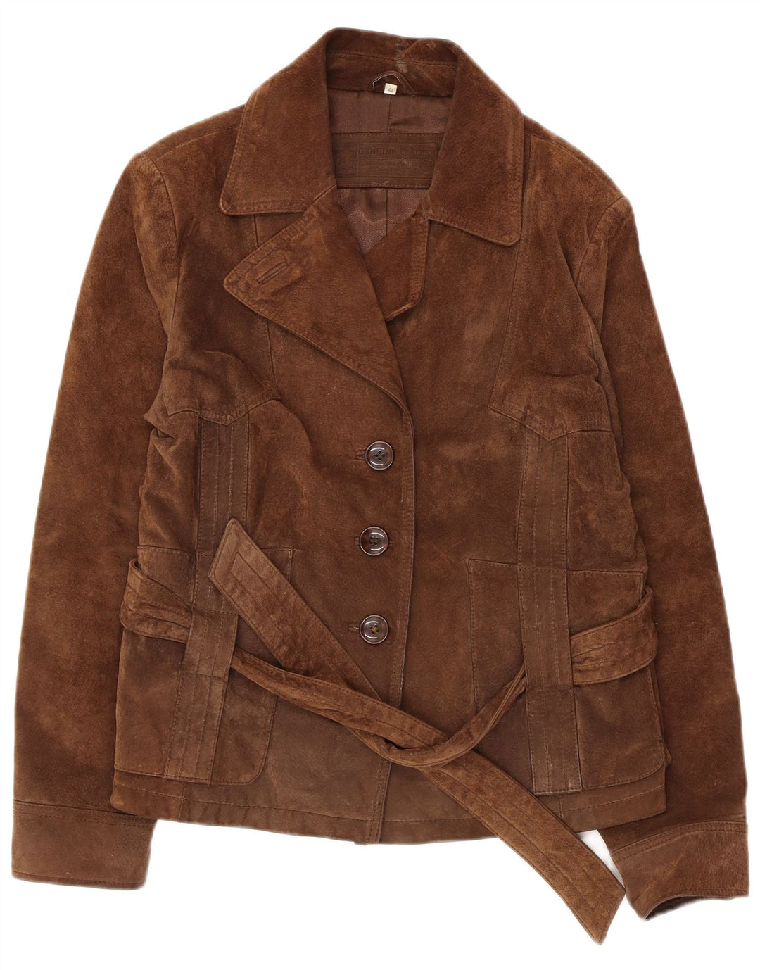 C & A ženska jakna od brušene kože IT 44 srednje smeđe kože