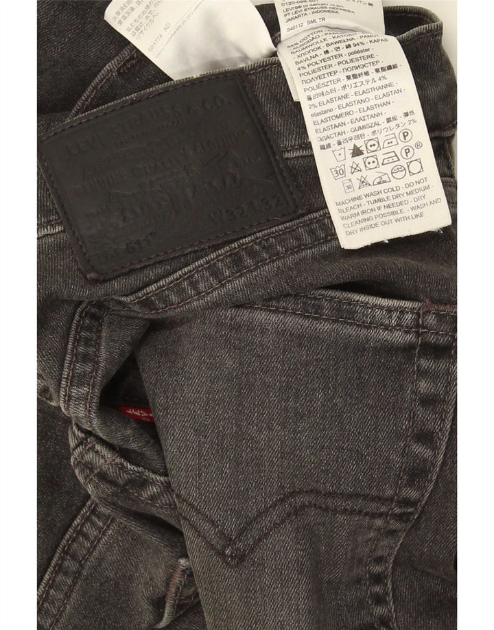 Levi's muške 511 uske traperice W32 L32 crni pamuk