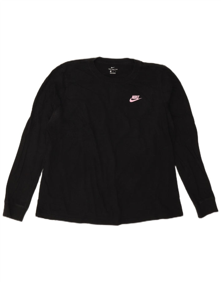 NIKE ženska majica dugih rukava UK 16 velika crna pamuk