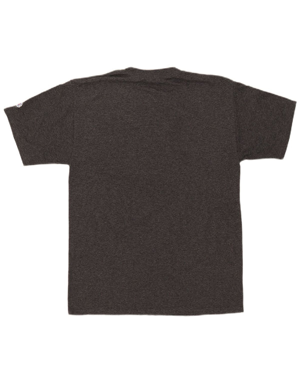 Champion Mens Graphic T-Shirt Top Medium Grey
