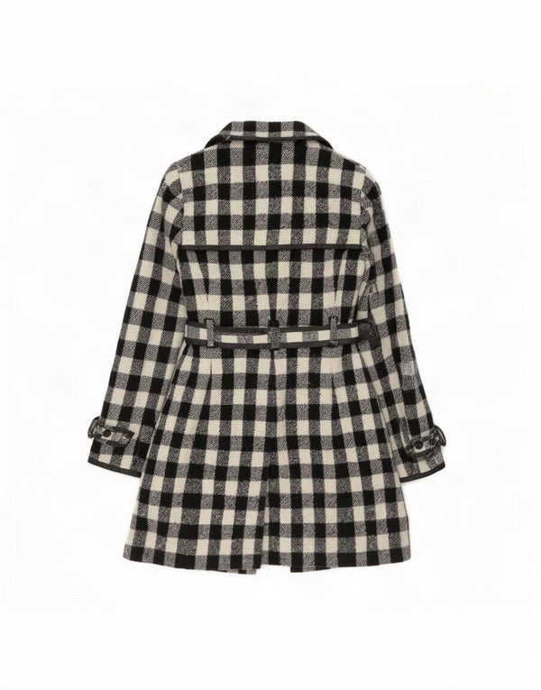Ženski kaput Karen Millen UK 6 XS od crne gingham vune