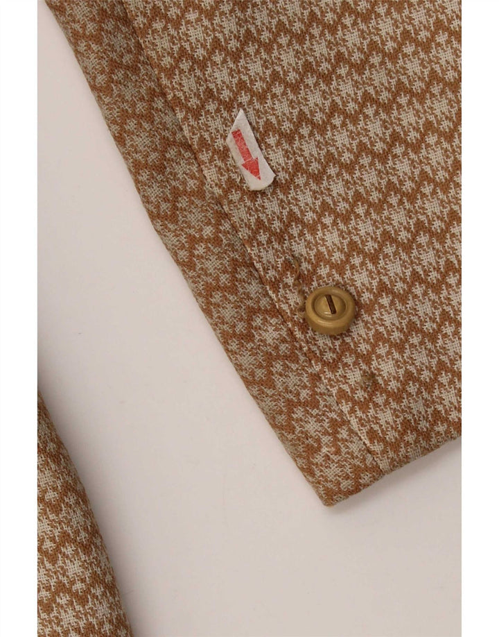 Vintage ženski kaput UK 10 Small Beige Geometric