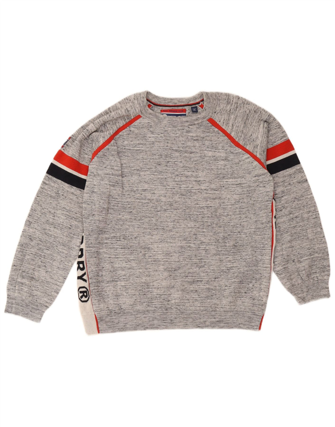 Superdry muški džemper s okruglim izrezom, velike sive boje