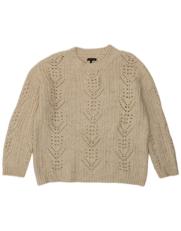 Ženski džemper s okruglim izrezom Massimo Dutti UK 16 Large Off White