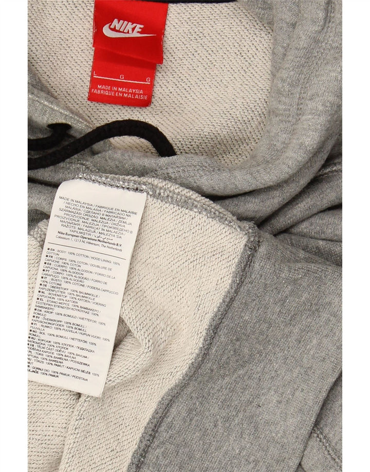 NIKE Muška majica s kapuljačom, veliki sivi pamuk